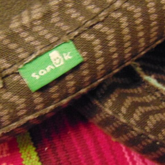 EUC SANUK Black Gray Dotted Pattern Teal Inside Flats Loafers Casual Size 7 - Picture 2 of 8